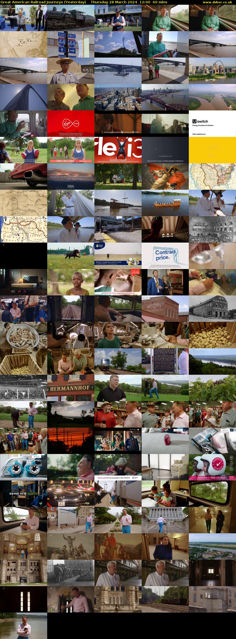 Great American Railroad Journeys (Yesterday) Thursday 28 March 2024 12:00 - 13:00
