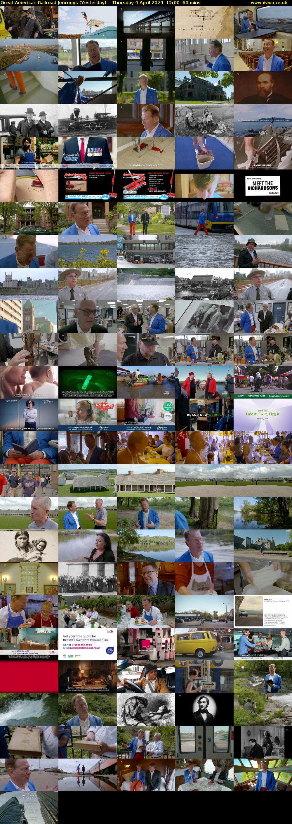 Great American Railroad Journeys (Yesterday) Thursday 4 April 2024 12:00 - 13:00