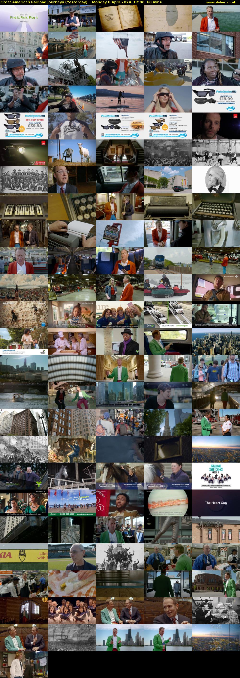 Great American Railroad Journeys (Yesterday) Monday 8 April 2024 12:00 - 13:00