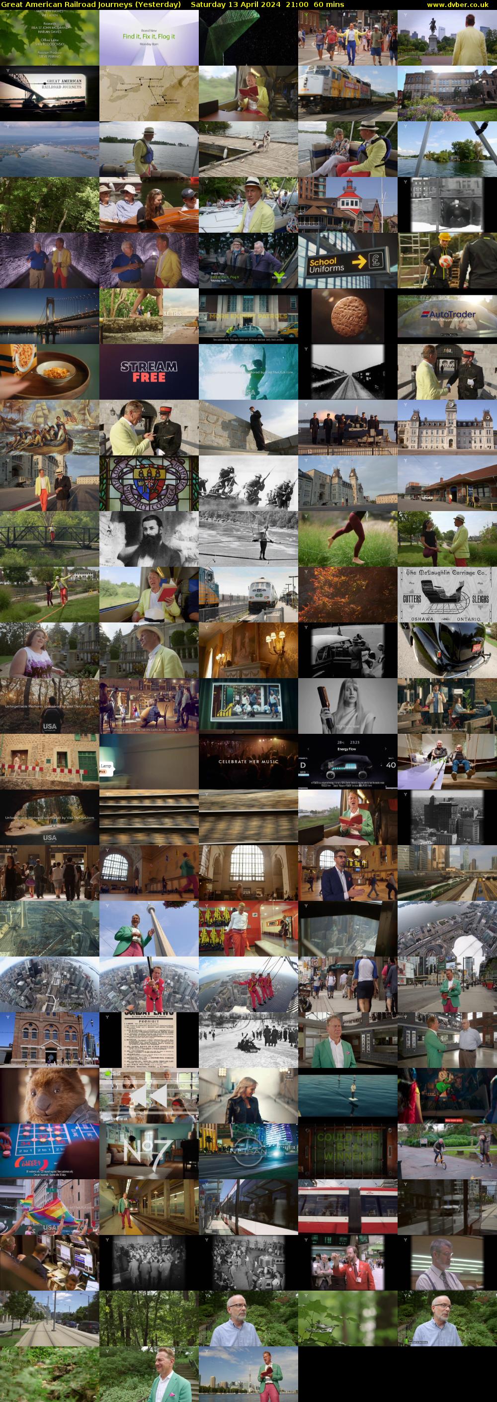 Great American Railroad Journeys (Yesterday) Saturday 13 April 2024 21:00 - 22:00