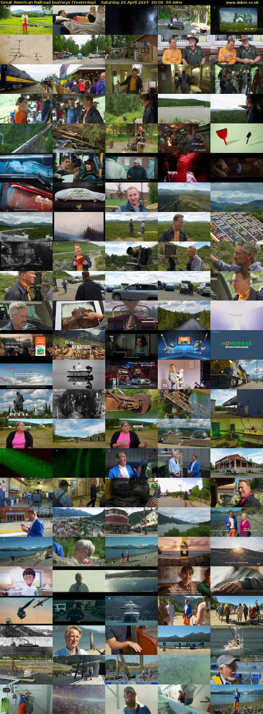 Great American Railroad Journeys (Yesterday) Saturday 20 April 2024 20:00 - 21:00