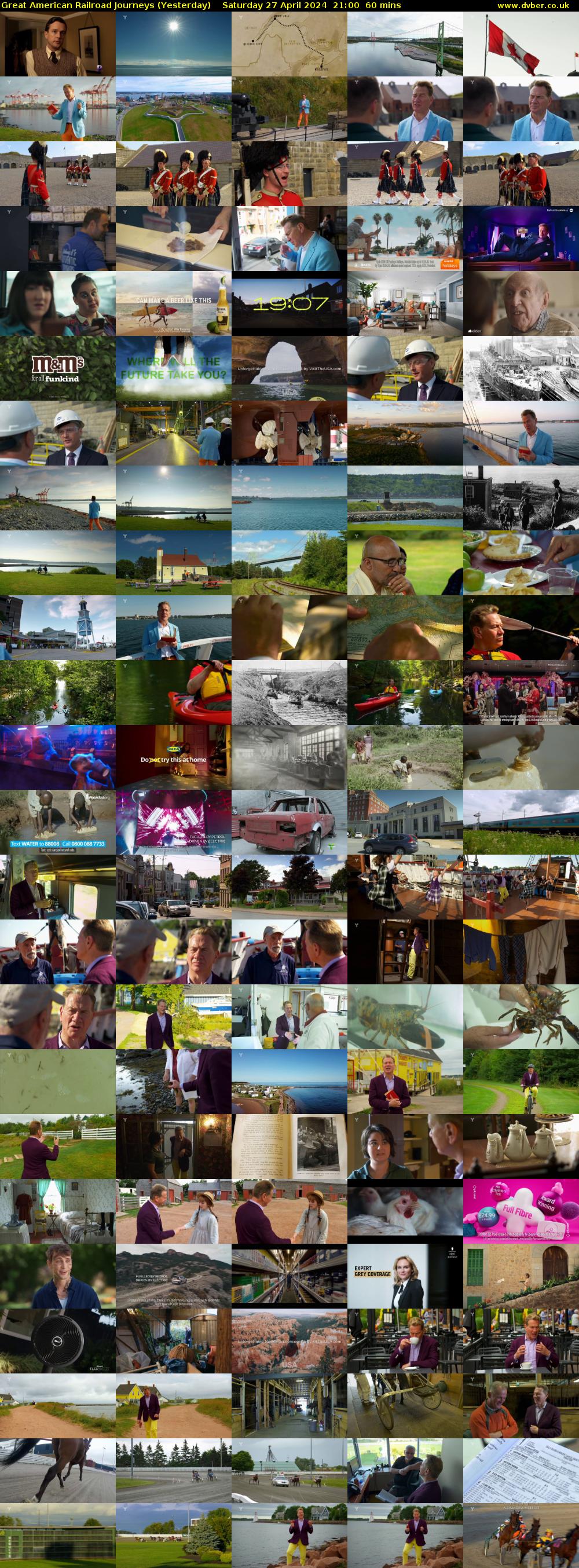 Great American Railroad Journeys (Yesterday) Saturday 27 April 2024 21:00 - 22:00