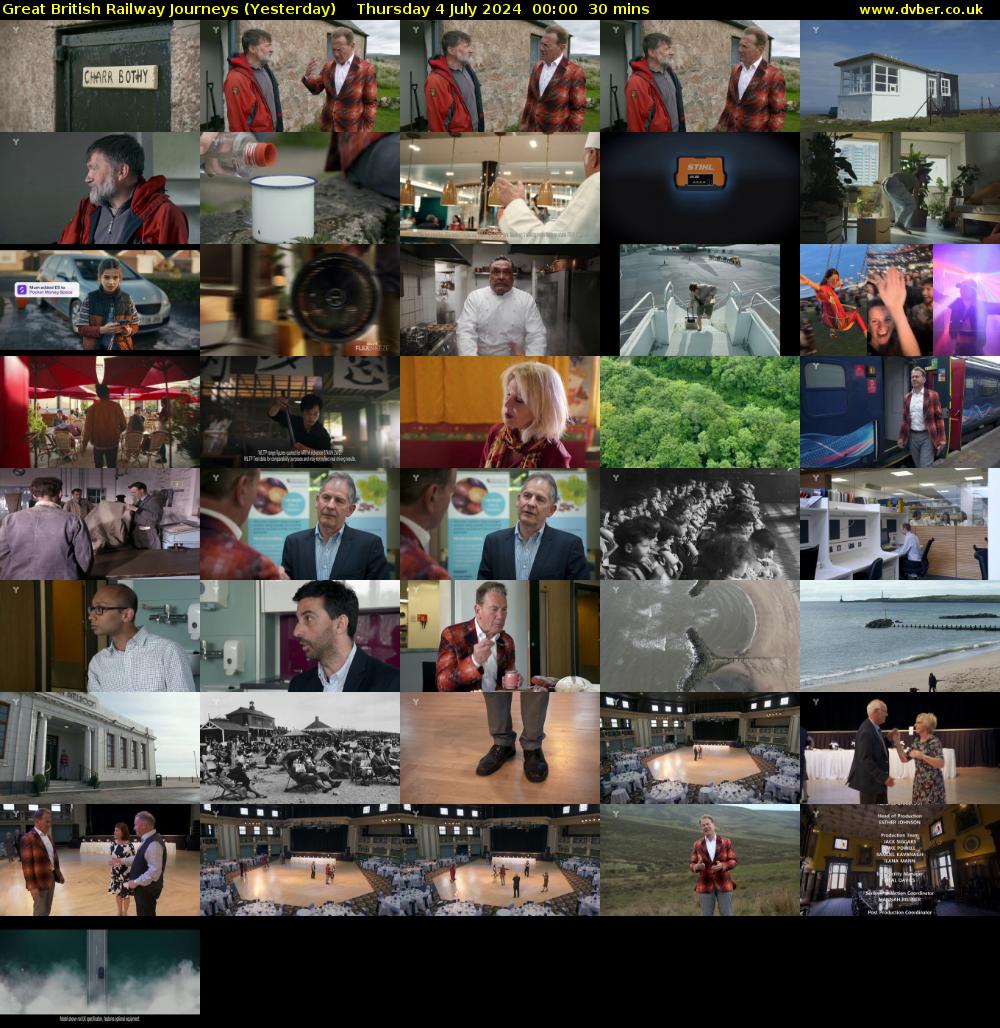 Great British Railway Journeys (Yesterday) Thursday 4 July 2024 00:00 - 00:30
