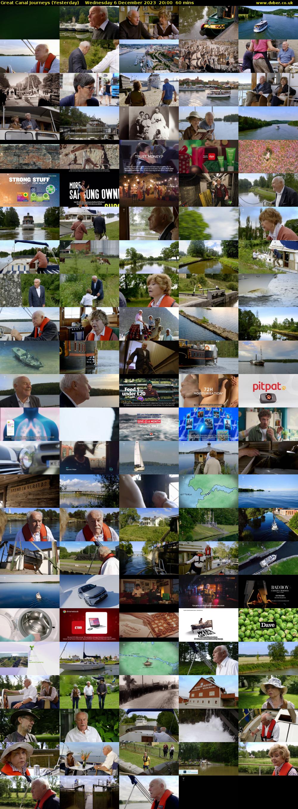 Great Canal Journeys (Yesterday) Wednesday 6 December 2023 20:00 - 21:00