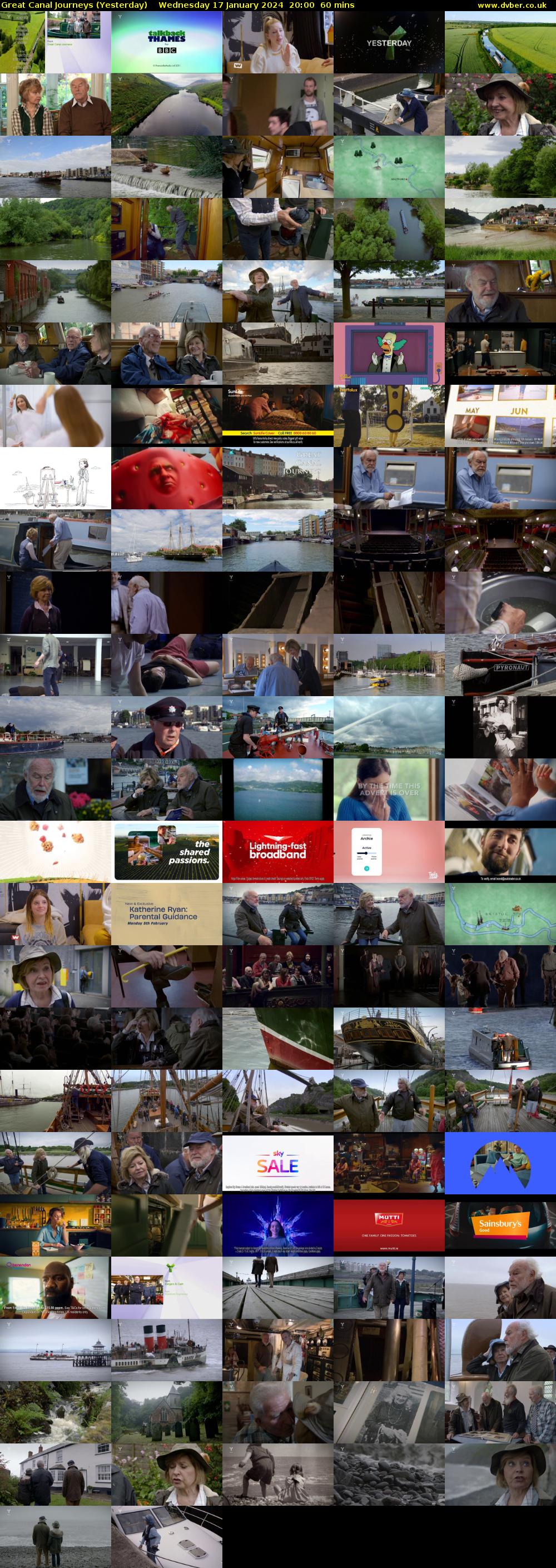 Great Canal Journeys (Yesterday) Wednesday 17 January 2024 20:00 - 21:00