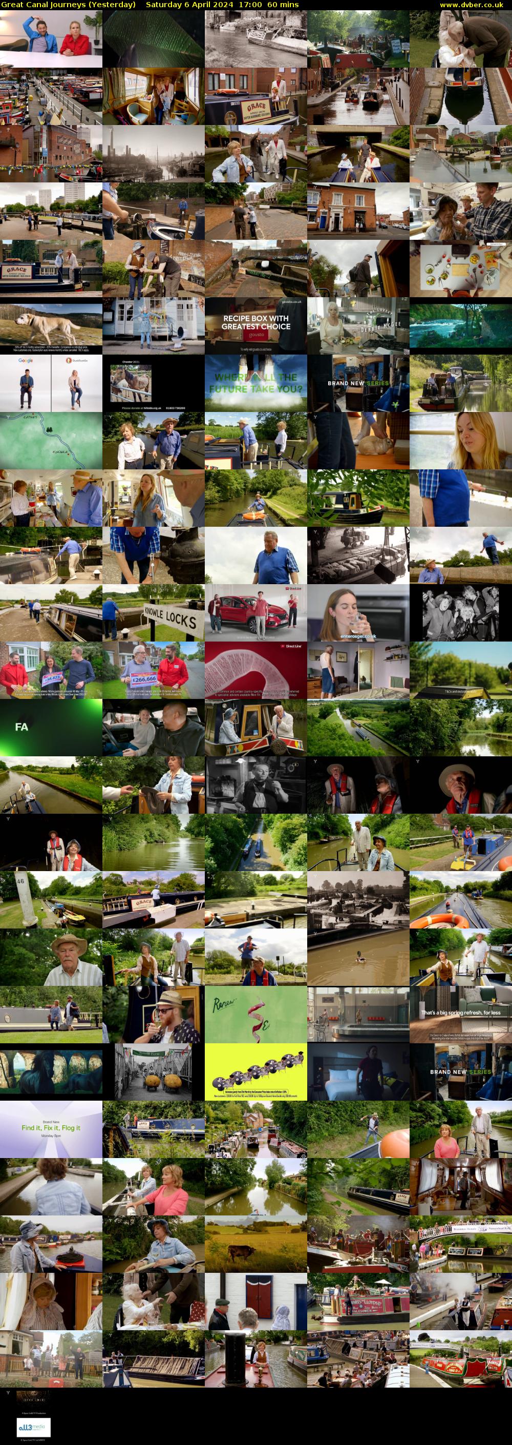 Great Canal Journeys (Yesterday) Saturday 6 April 2024 17:00 - 18:00