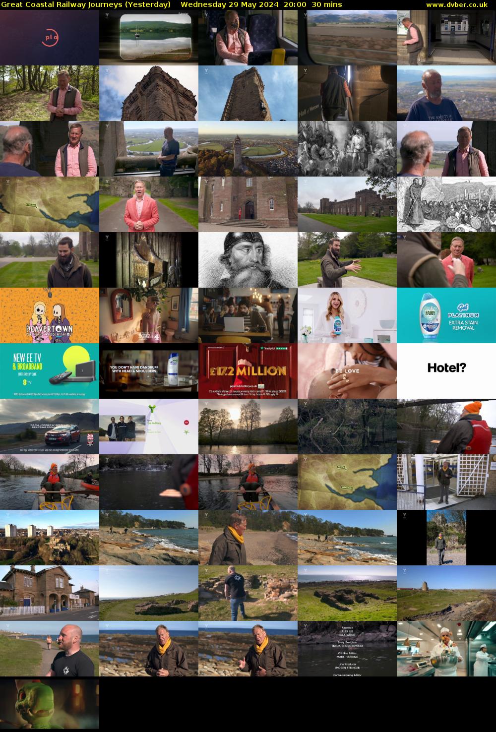 Great Coastal Railway Journeys (Yesterday) Wednesday 29 May 2024 20:00 - 20:30