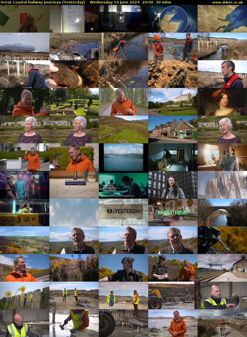 Great Coastal Railway Journeys (Yesterday) Wednesday 19 June 2024 20:00 - 20:30