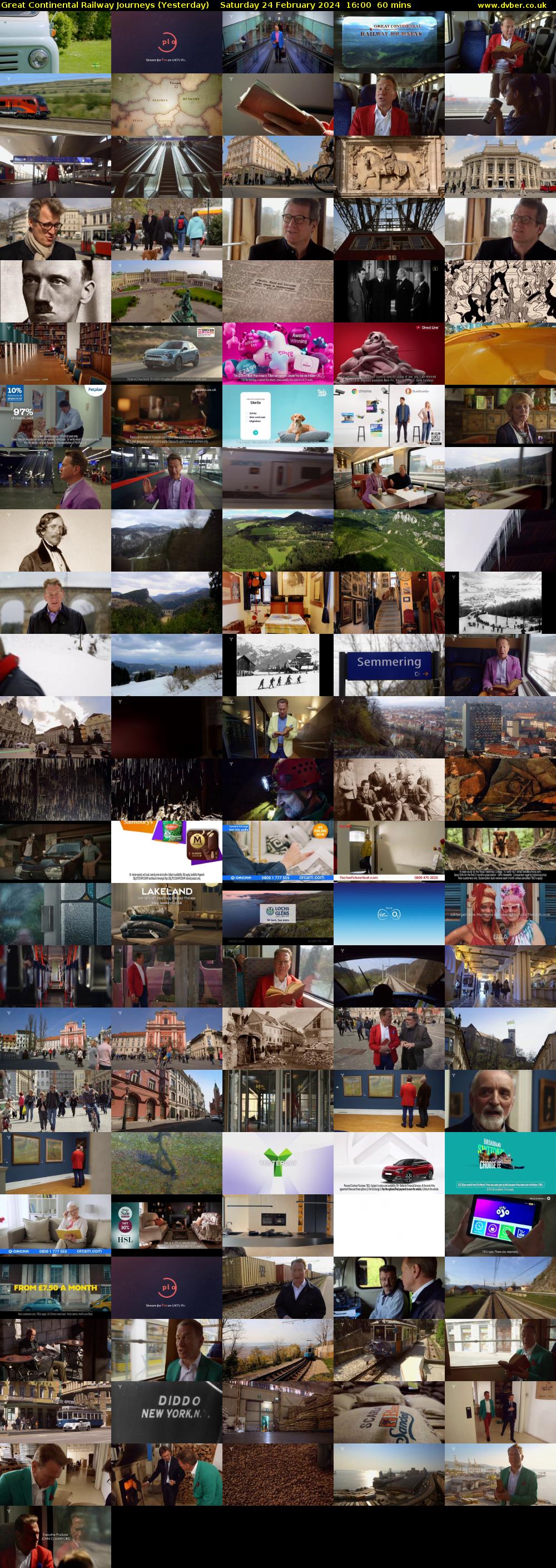 Great Continental Railway Journeys (Yesterday) Saturday 24 February 2024 16:00 - 17:00
