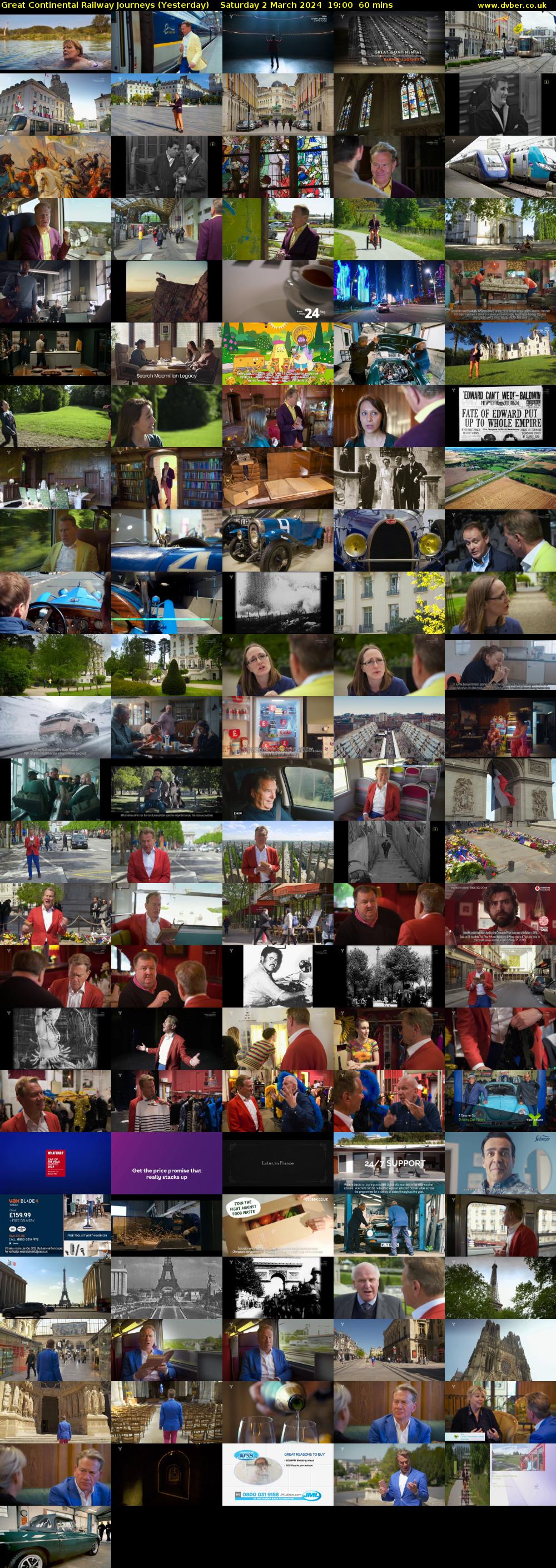 Great Continental Railway Journeys (Yesterday) Saturday 2 March 2024 19:00 - 20:00