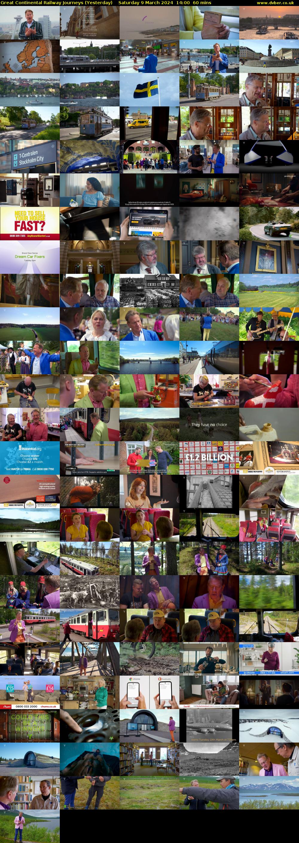 Great Continental Railway Journeys (Yesterday) Saturday 9 March 2024 14:00 - 15:00