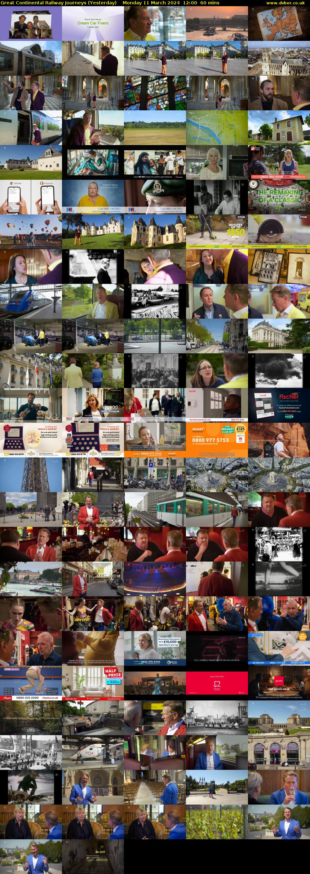 Great Continental Railway Journeys (Yesterday) Monday 11 March 2024 12:00 - 13:00