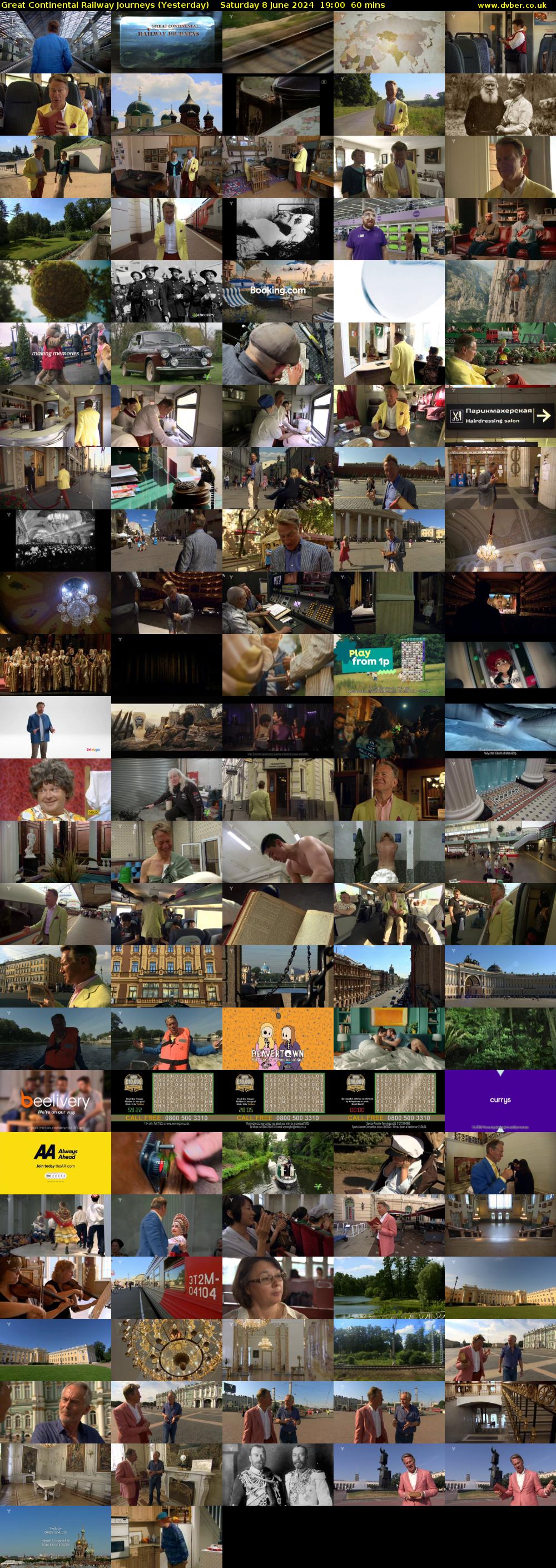 Great Continental Railway Journeys (Yesterday) Saturday 8 June 2024 19:00 - 20:00