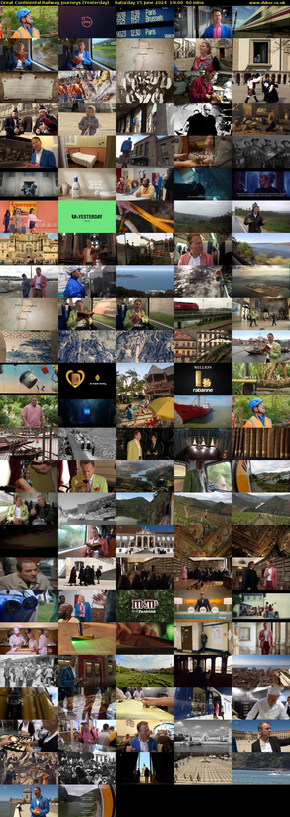 Great Continental Railway Journeys (Yesterday) Saturday 15 June 2024 19:00 - 20:00