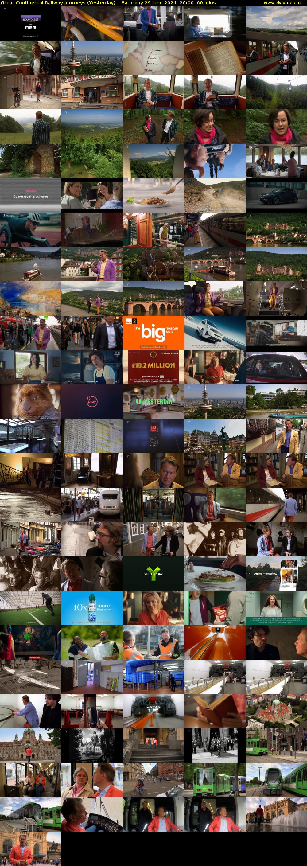 Great Continental Railway Journeys (Yesterday) Saturday 29 June 2024 20:00 - 21:00