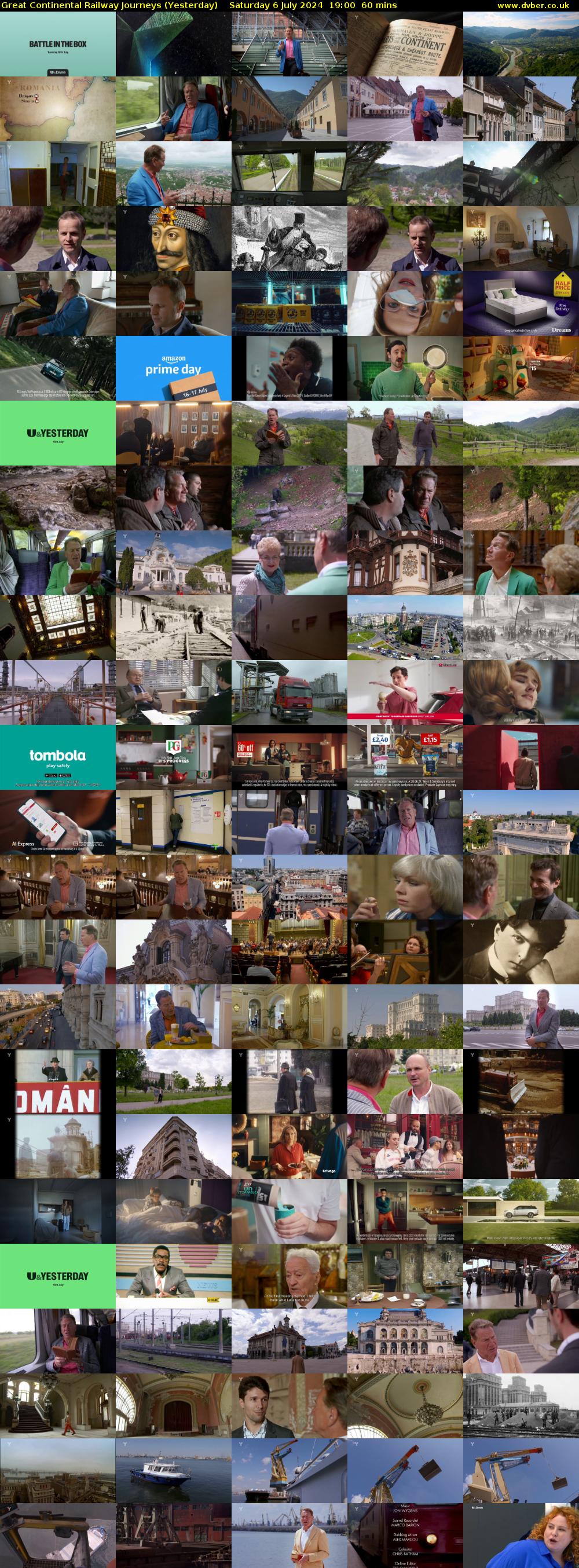 Great Continental Railway Journeys (Yesterday) Saturday 6 July 2024 19:00 - 20:00
