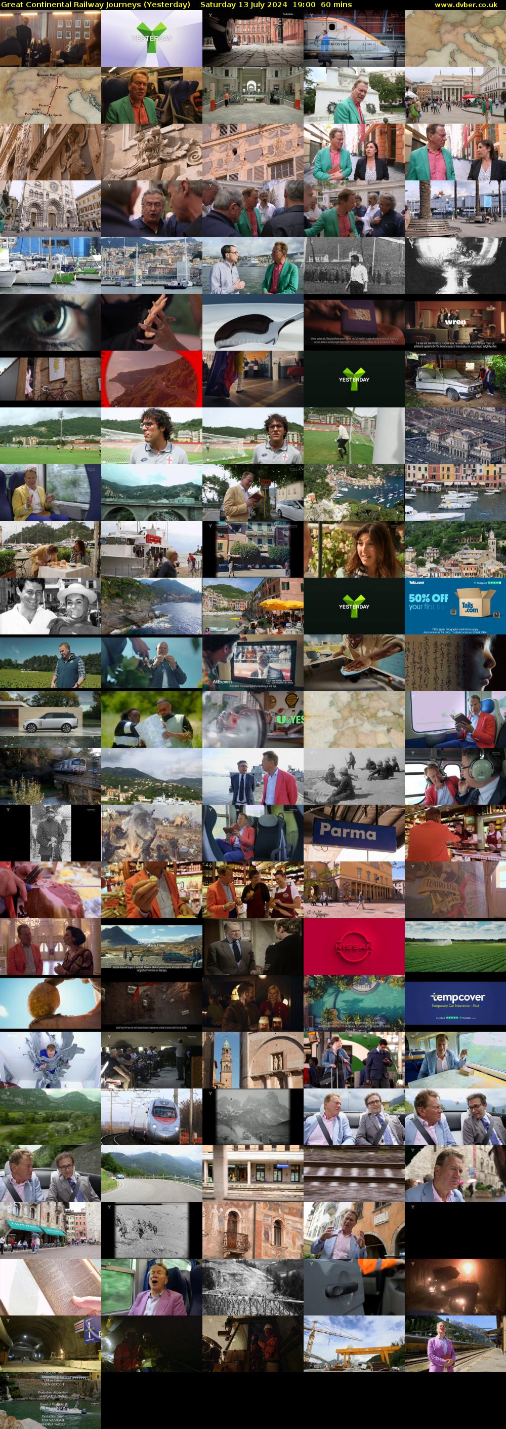 Great Continental Railway Journeys (Yesterday) Saturday 13 July 2024 19:00 - 20:00