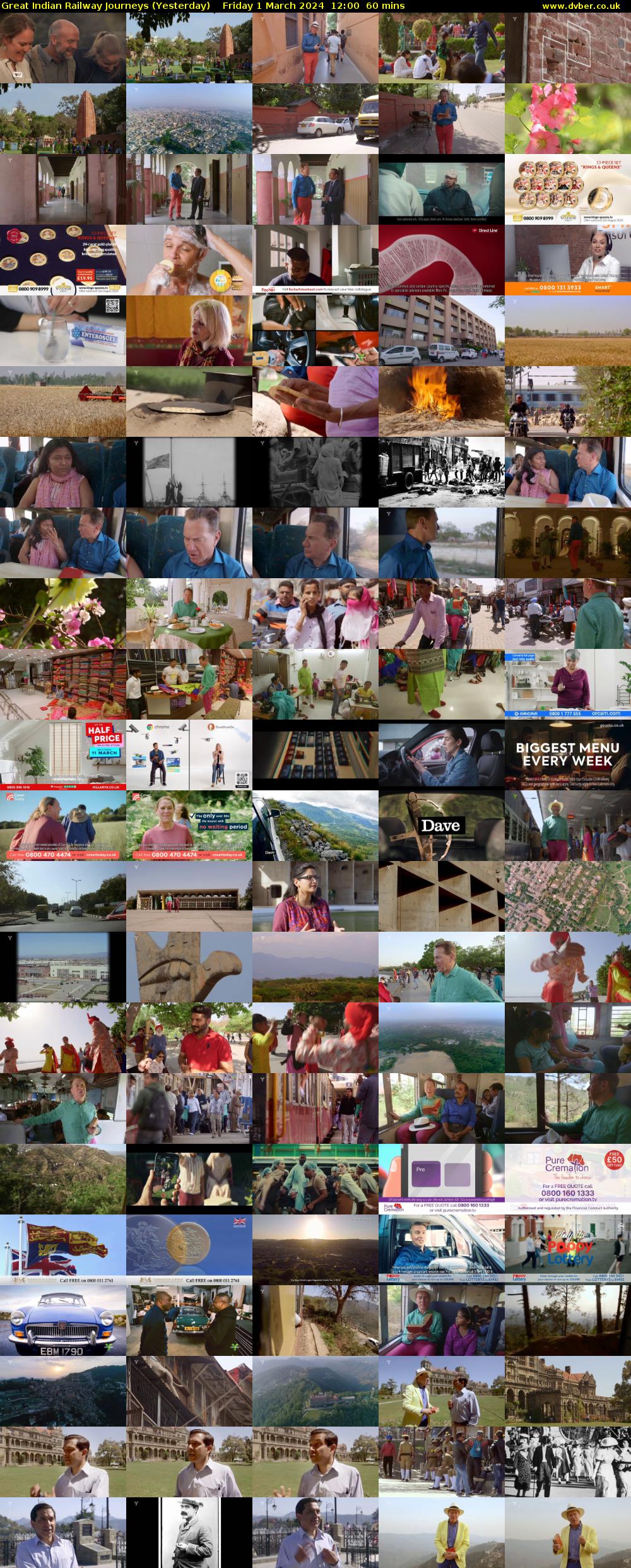 Great Indian Railway Journeys (Yesterday) Friday 1 March 2024 12:00 - 13:00