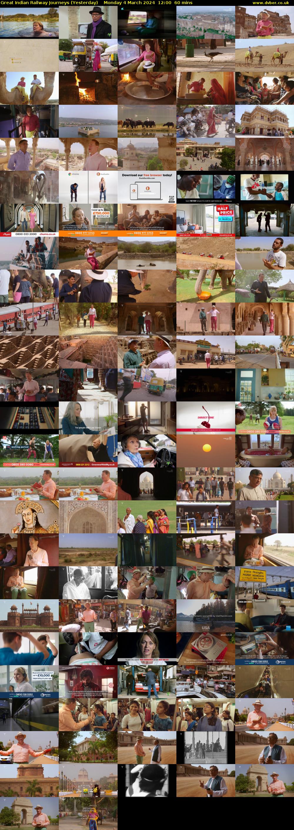 Great Indian Railway Journeys (Yesterday) Monday 4 March 2024 12:00 - 13:00