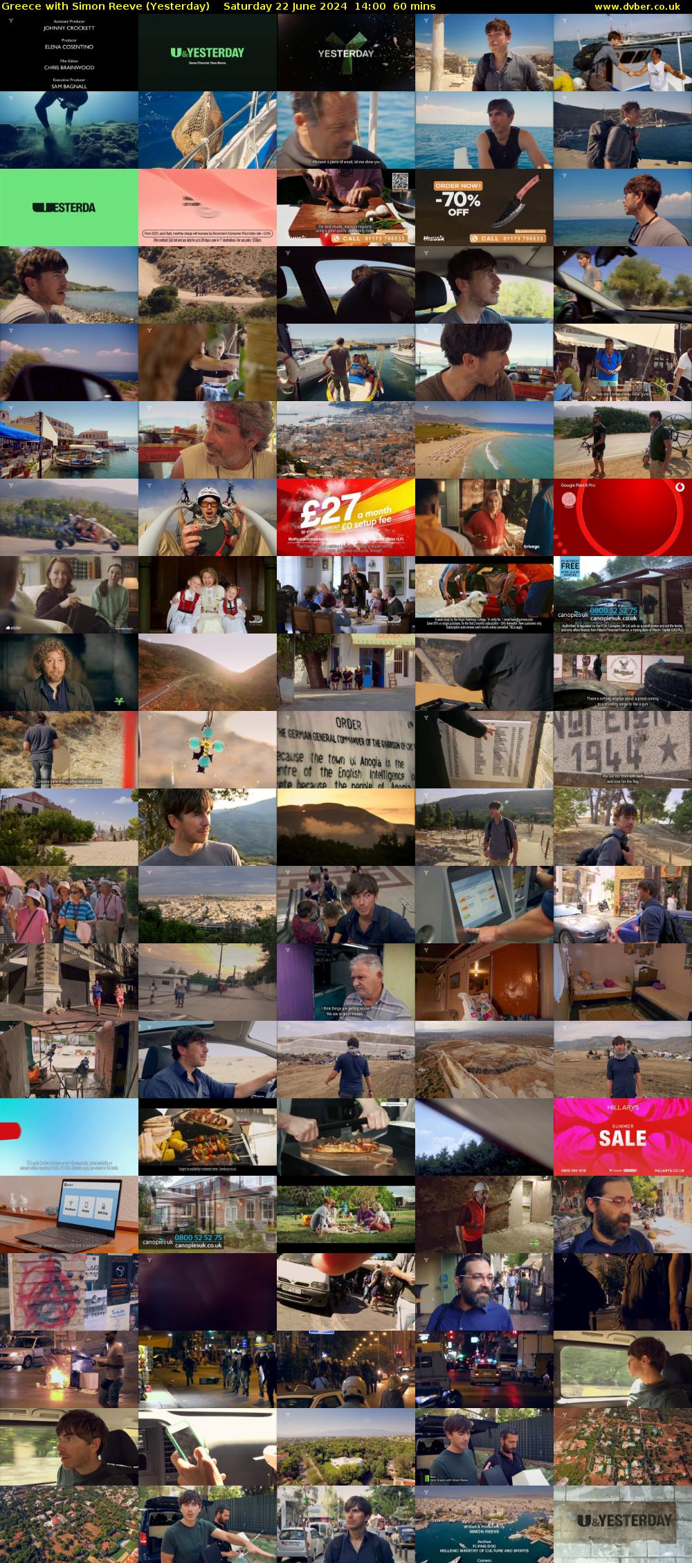 Greece with Simon Reeve (Yesterday) Saturday 22 June 2024 14:00 - 15:00