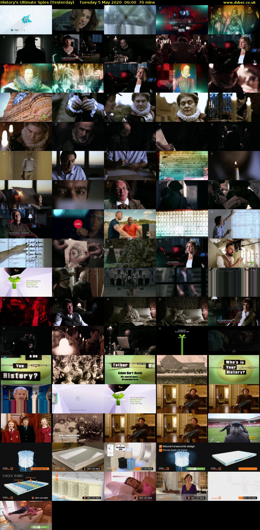 History's Ultimate Spies (Yesterday) Tuesday 5 May 2020 06:00 - 07:10