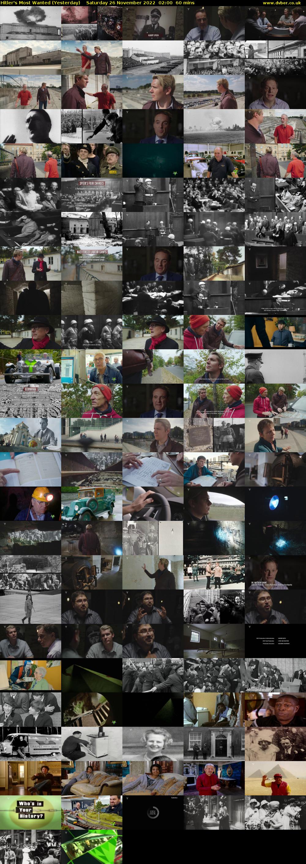 Hitler's Most Wanted (Yesterday) Saturday 26 November 2022 02:00 - 03:00