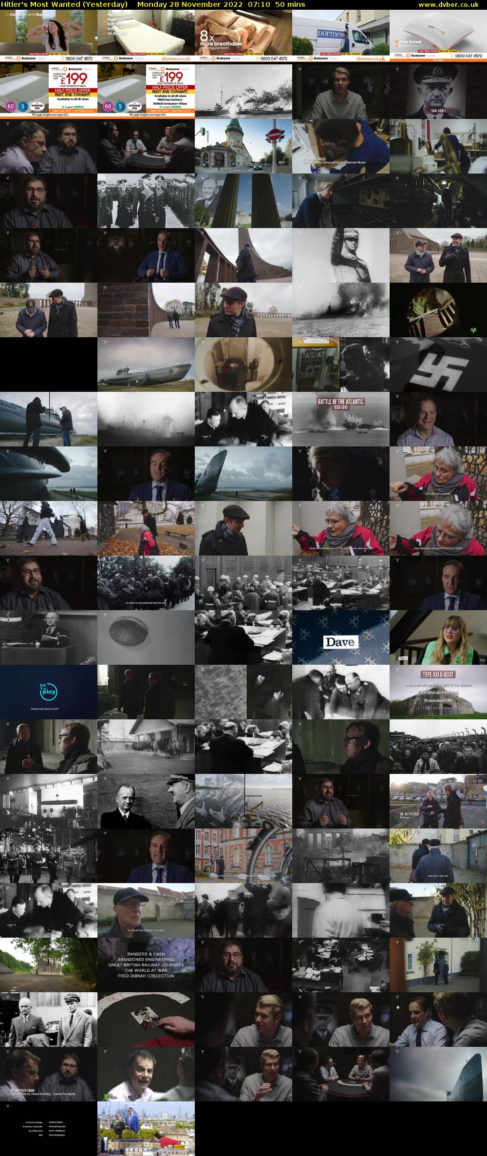 Hitler's Most Wanted (Yesterday) Monday 28 November 2022 07:10 - 08:00