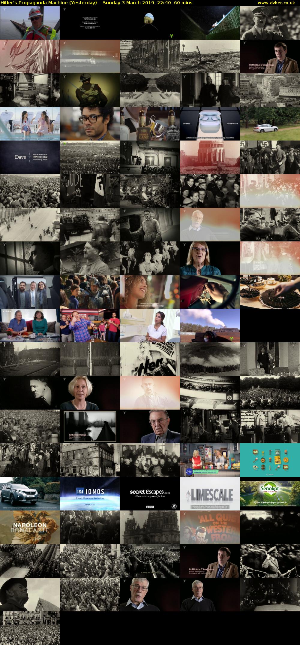 Hitler's Propaganda Machine (Yesterday) Sunday 3 March 2019 22:40 - 23:40