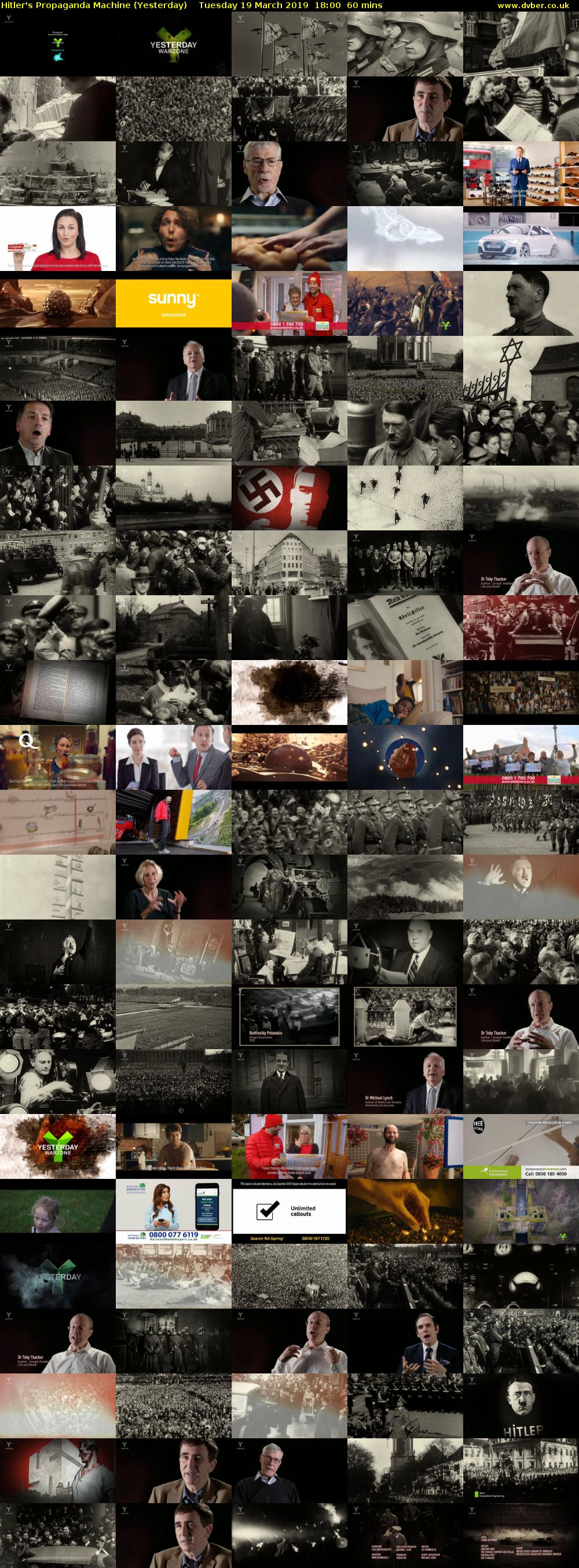 Hitler's Propaganda Machine (Yesterday) Tuesday 19 March 2019 18:00 - 19:00