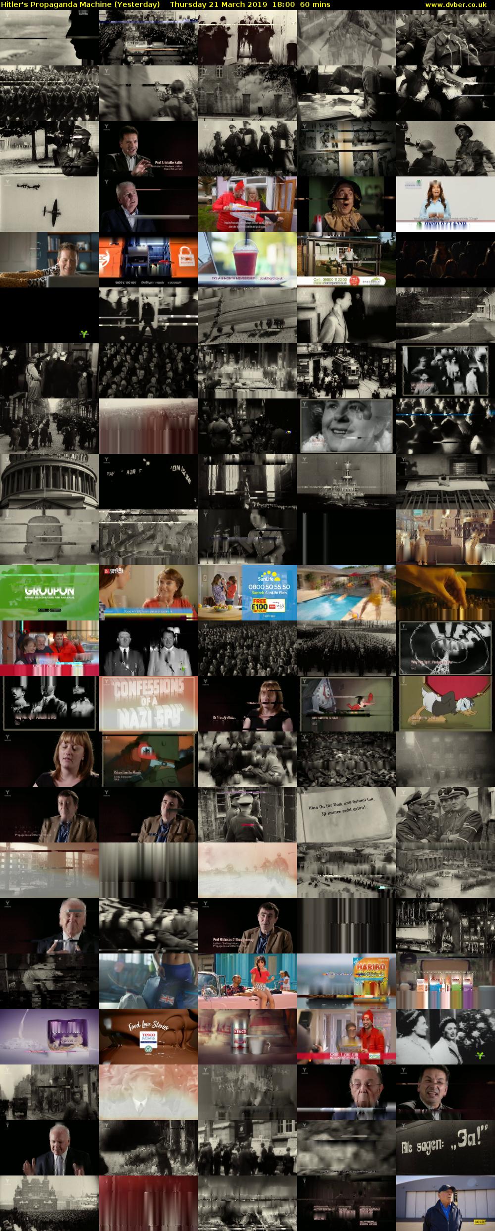 Hitler's Propaganda Machine (Yesterday) Thursday 21 March 2019 18:00 - 19:00
