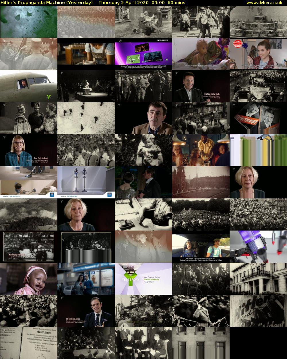 Hitler's Propaganda Machine (Yesterday) Thursday 2 April 2020 09:00 - 10:00