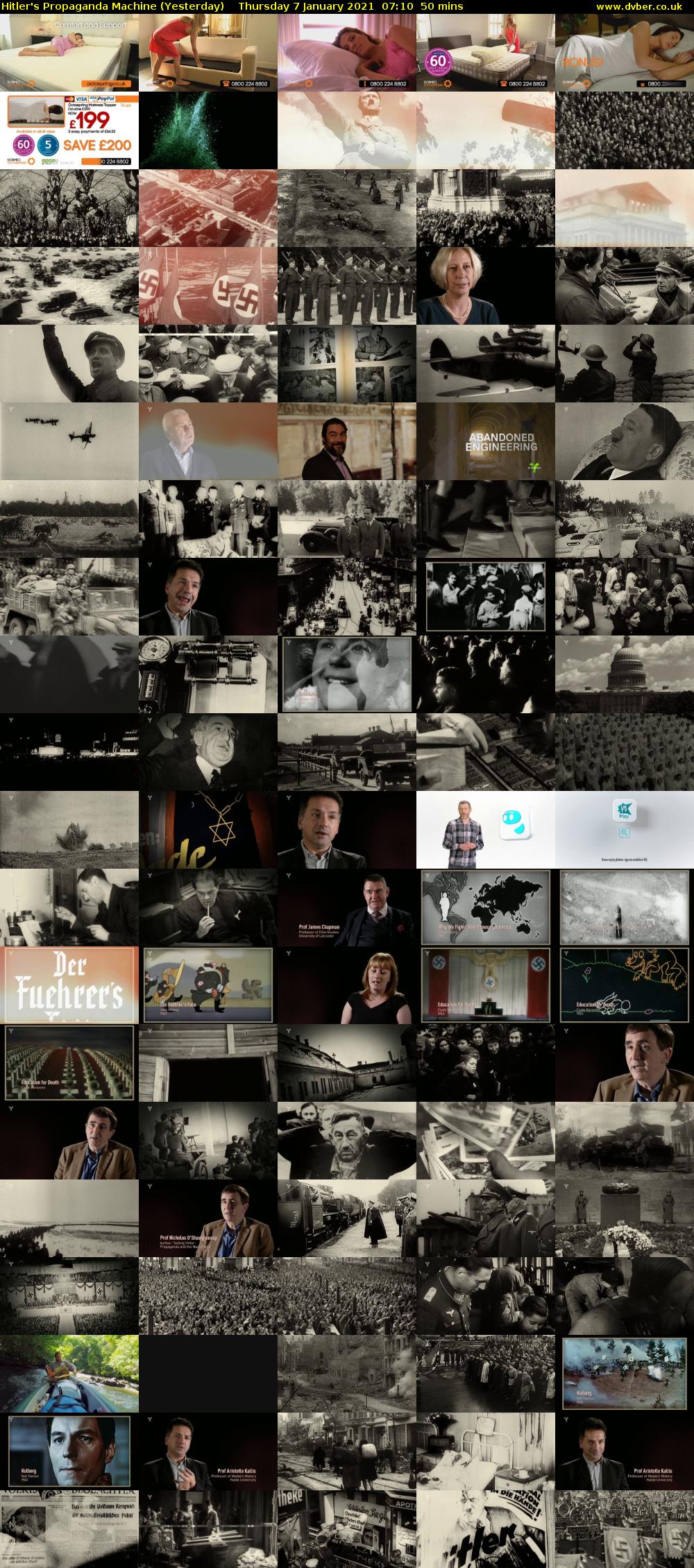 Hitler's Propaganda Machine (Yesterday) Thursday 7 January 2021 07:10 - 08:00