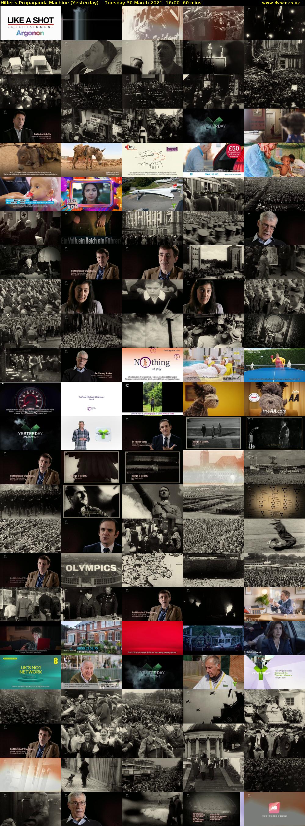Hitler's Propaganda Machine (Yesterday) Tuesday 30 March 2021 16:00 - 17:00