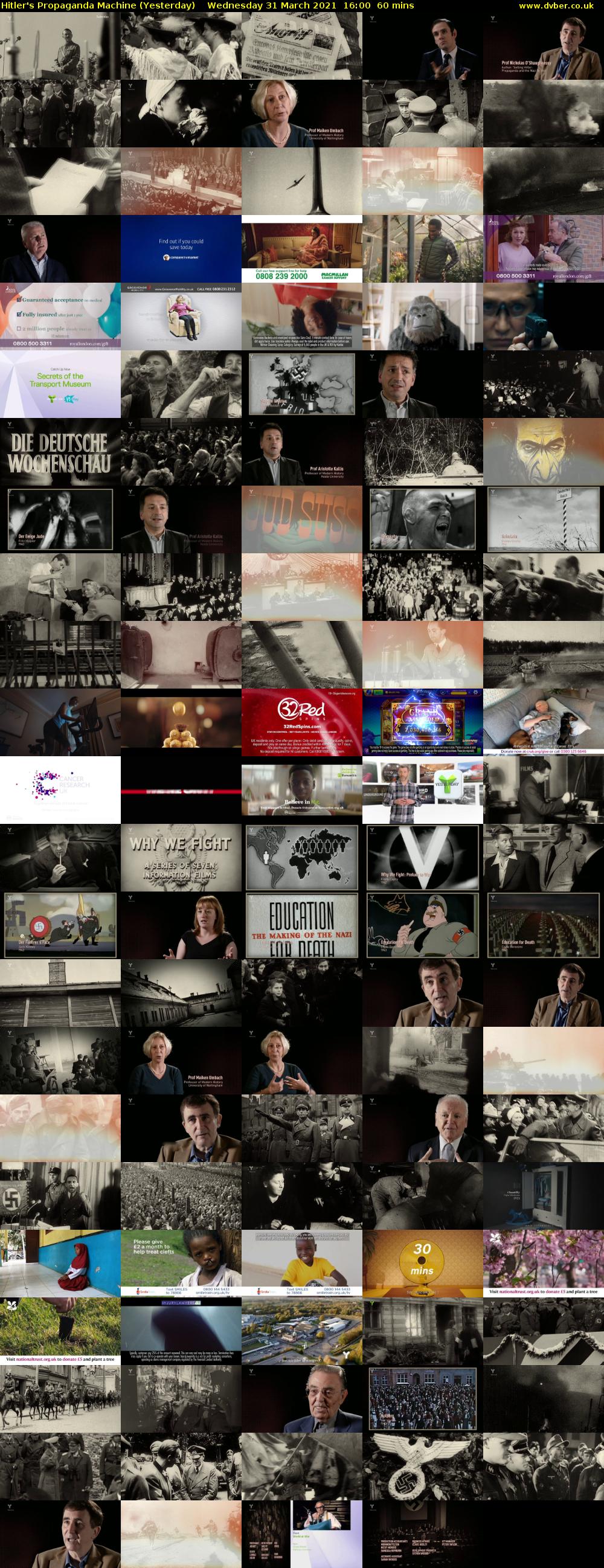 Hitler's Propaganda Machine (Yesterday) Wednesday 31 March 2021 16:00 - 17:00