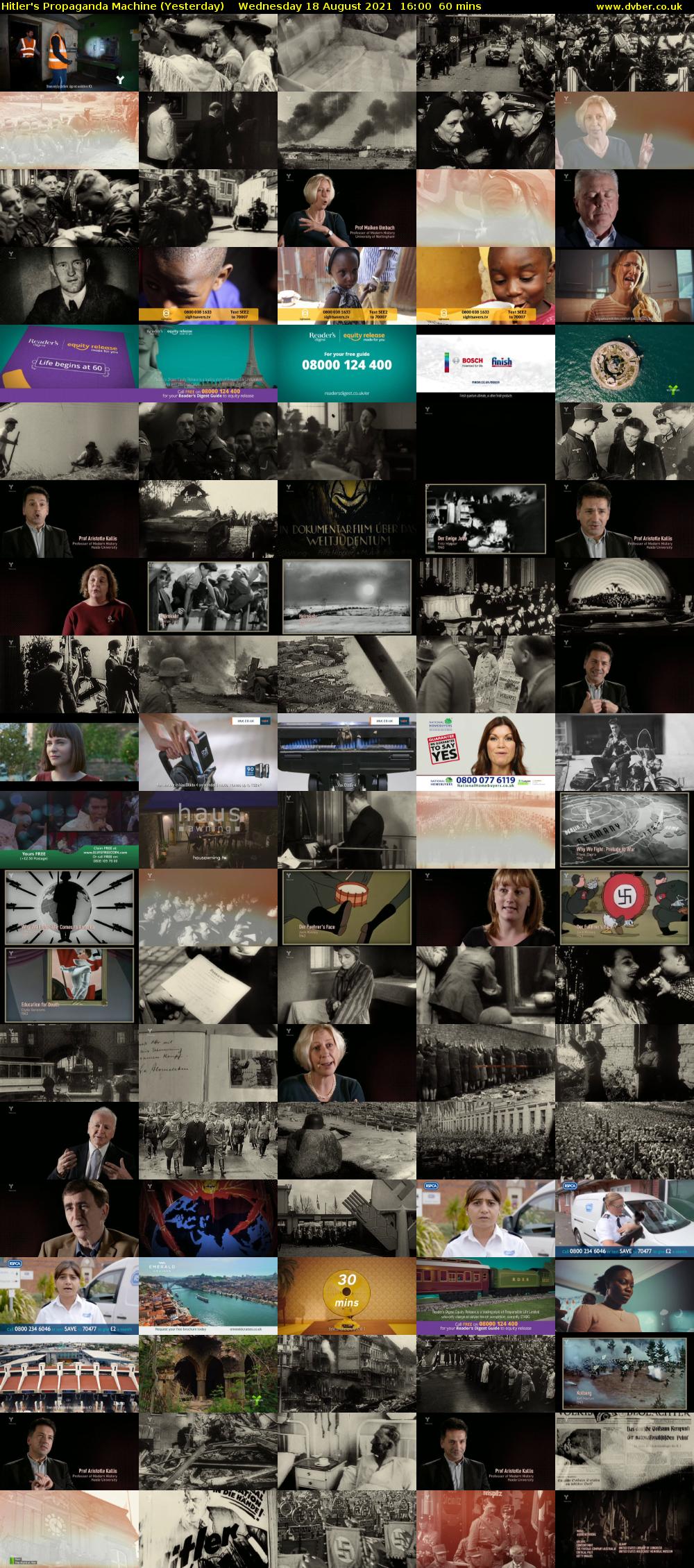 Hitler's Propaganda Machine (Yesterday) Wednesday 18 August 2021 16:00 - 17:00