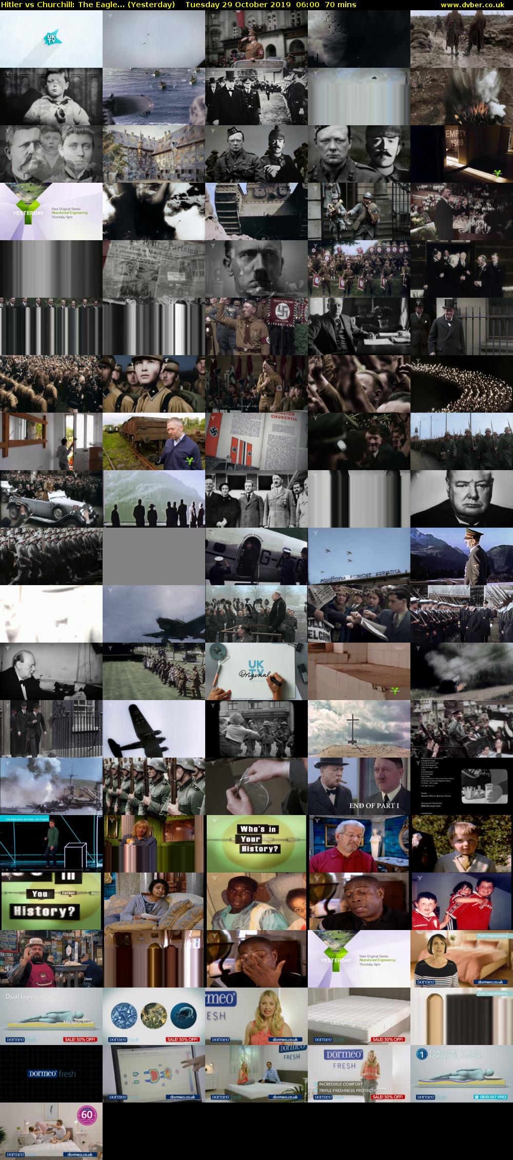 Hitler vs Churchill: The Eagle... (Yesterday) Tuesday 29 October 2019 06:00 - 07:10