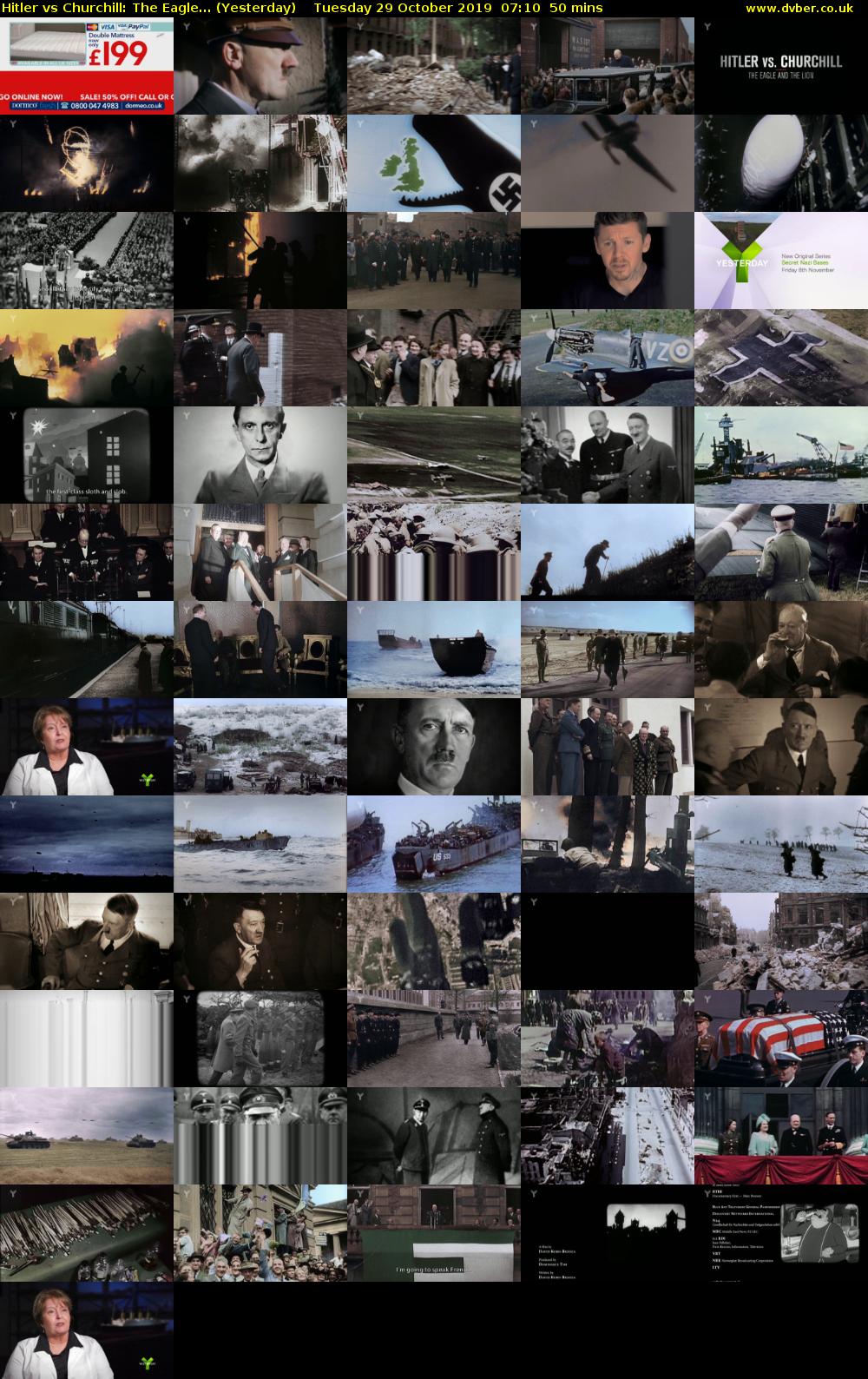Hitler vs Churchill: The Eagle... (Yesterday) Tuesday 29 October 2019 07:10 - 08:00