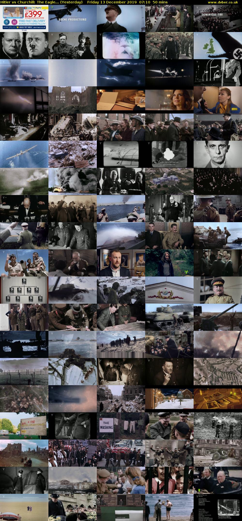 Hitler vs Churchill: The Eagle... (Yesterday) Friday 13 December 2019 07:10 - 08:00