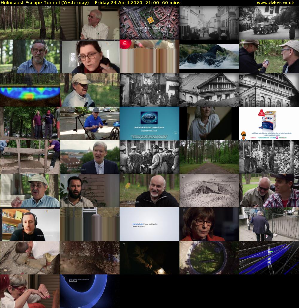 Holocaust Escape Tunnel (Yesterday) Friday 24 April 2020 21:00 - 22:00