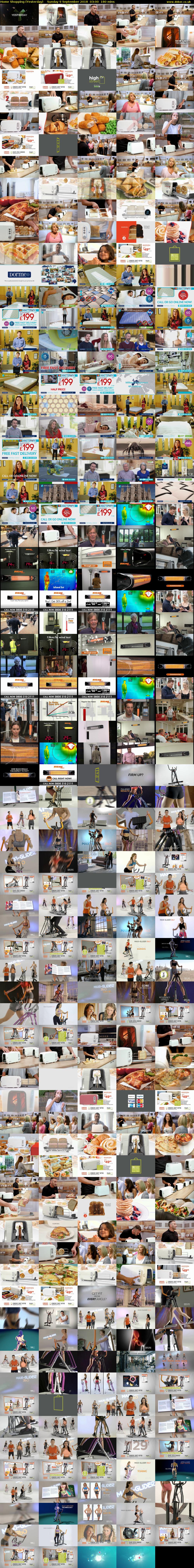 Home Shopping (Yesterday) Sunday 9 September 2018 03:00 - 06:00