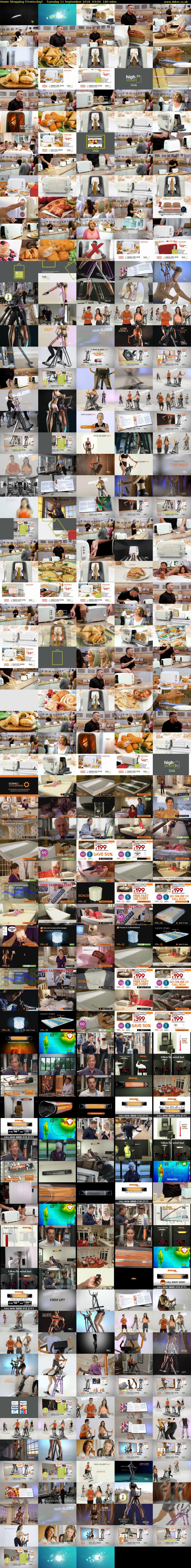 Home Shopping (Yesterday) Tuesday 11 September 2018 03:00 - 06:00