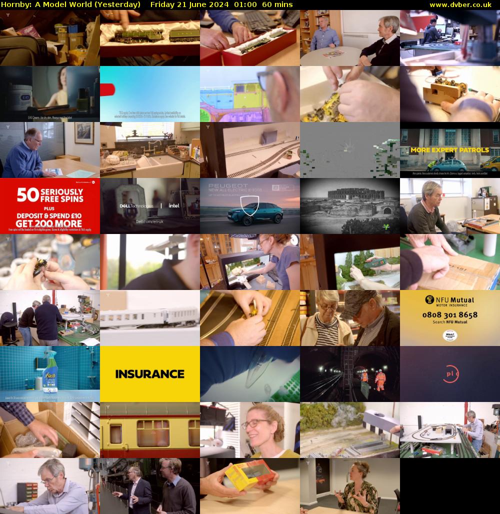 Hornby: A Model World (Yesterday) Friday 21 June 2024 01:00 - 02:00