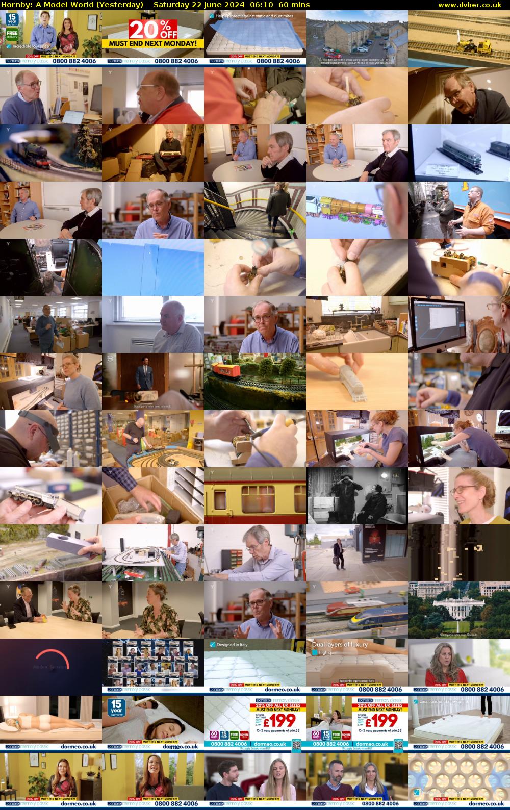 Hornby: A Model World (Yesterday) Saturday 22 June 2024 06:10 - 07:10