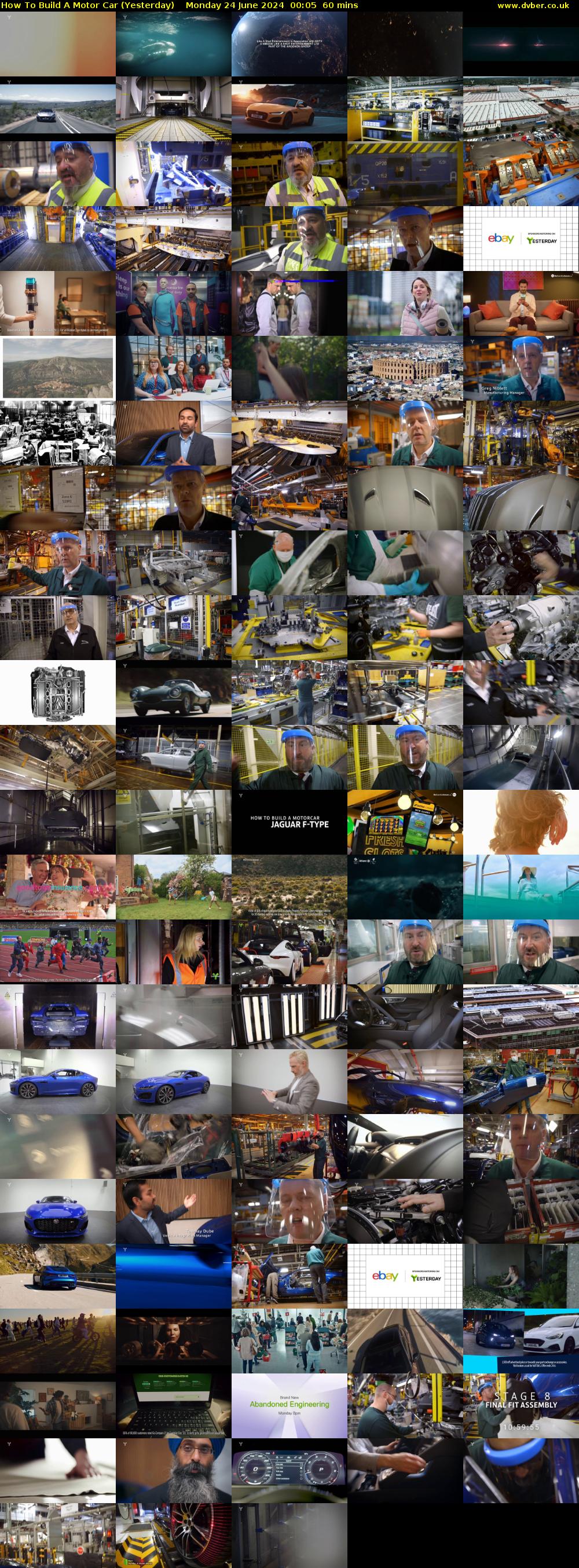 How To Build A Motor Car (Yesterday) Monday 24 June 2024 00:05 - 01:05