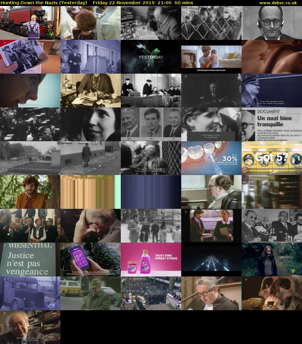Hunting Down the Nazis (Yesterday) Friday 22 November 2019 21:00 - 22:00