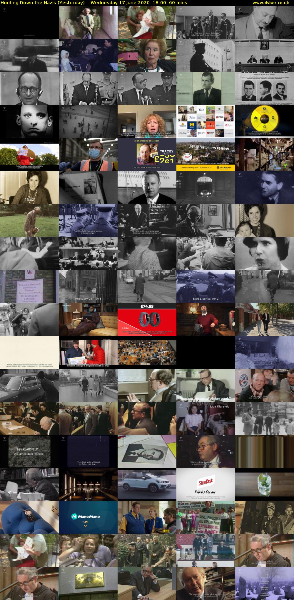 Hunting Down the Nazis (Yesterday) Wednesday 17 June 2020 18:00 - 19:00
