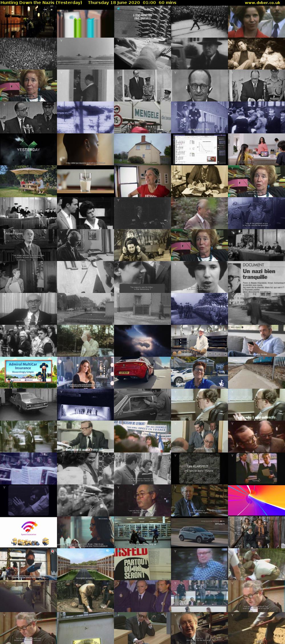 Hunting Down the Nazis (Yesterday) Thursday 18 June 2020 01:00 - 02:00