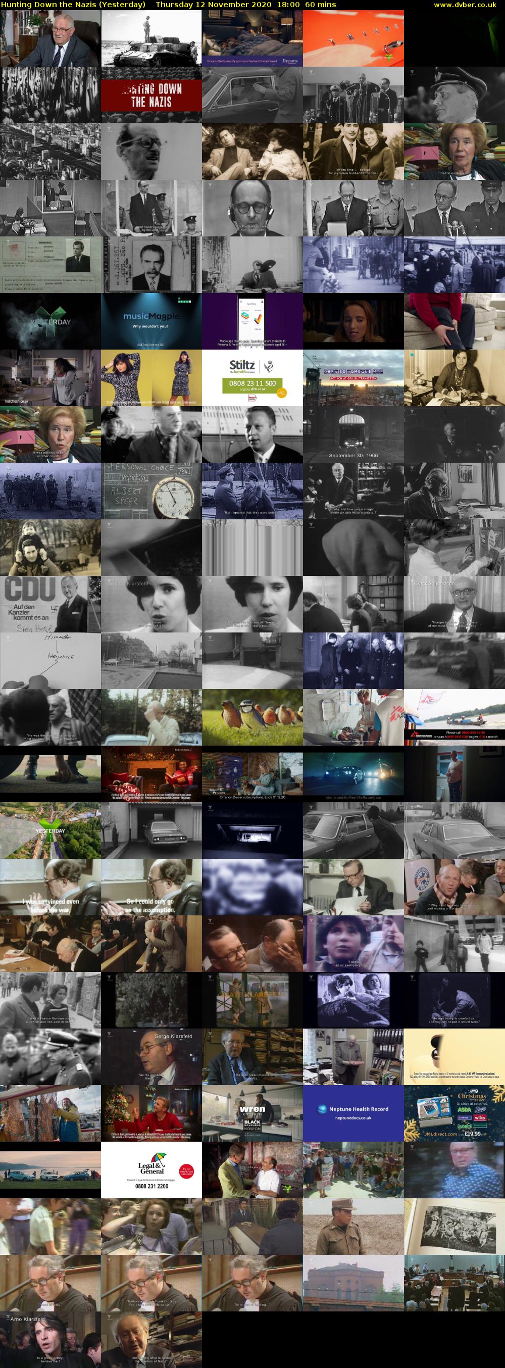 Hunting Down the Nazis (Yesterday) Thursday 12 November 2020 18:00 - 19:00
