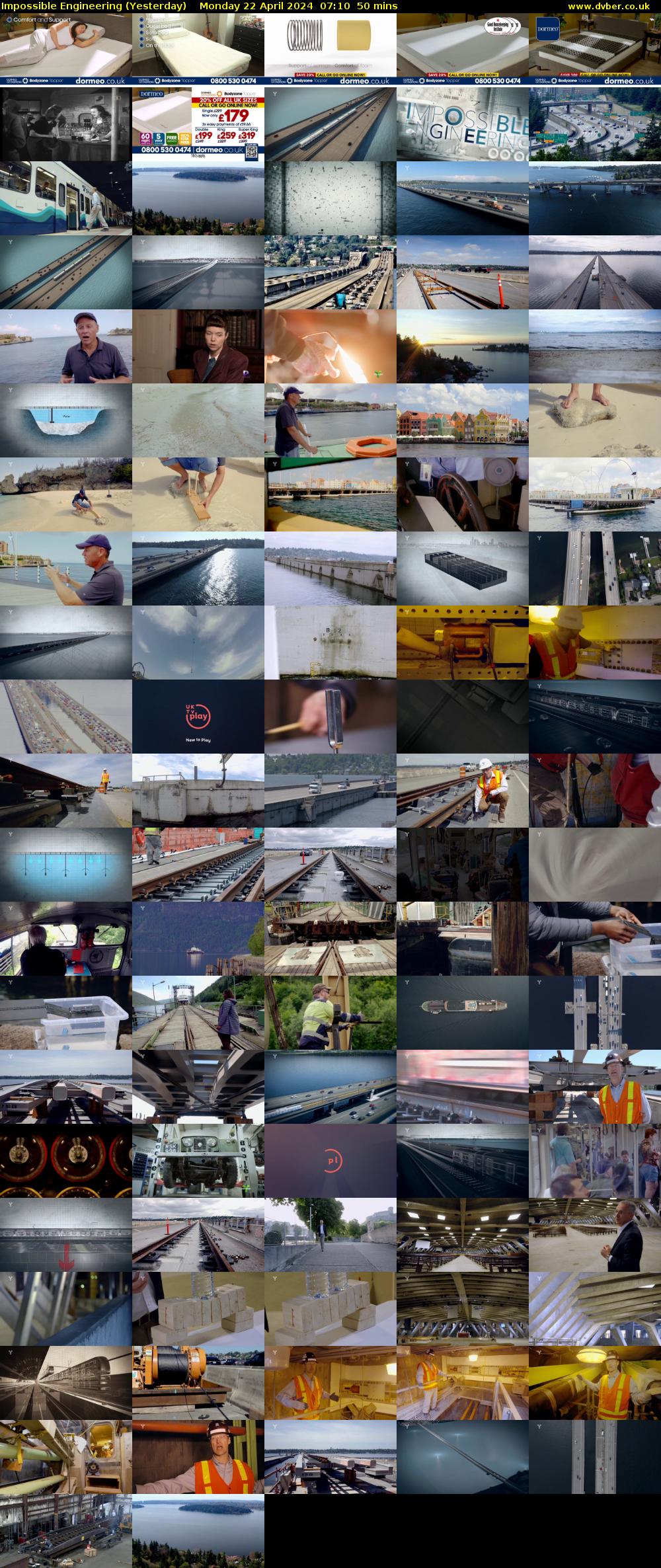 Impossible Engineering (Yesterday) Monday 22 April 2024 07:10 - 08:00