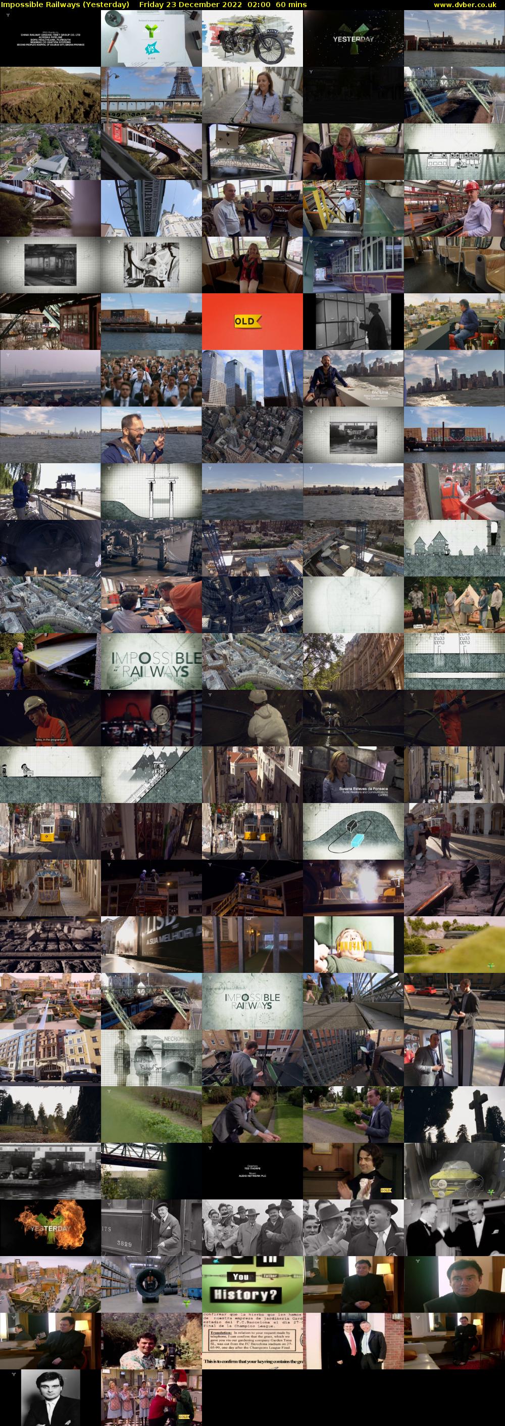 Impossible Railways (Yesterday) Friday 23 December 2022 02:00 - 03:00